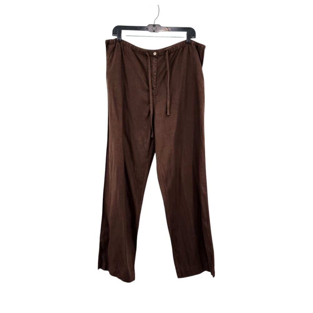 Kate Hill Women's 100% Linen Lagenlook Pants - L